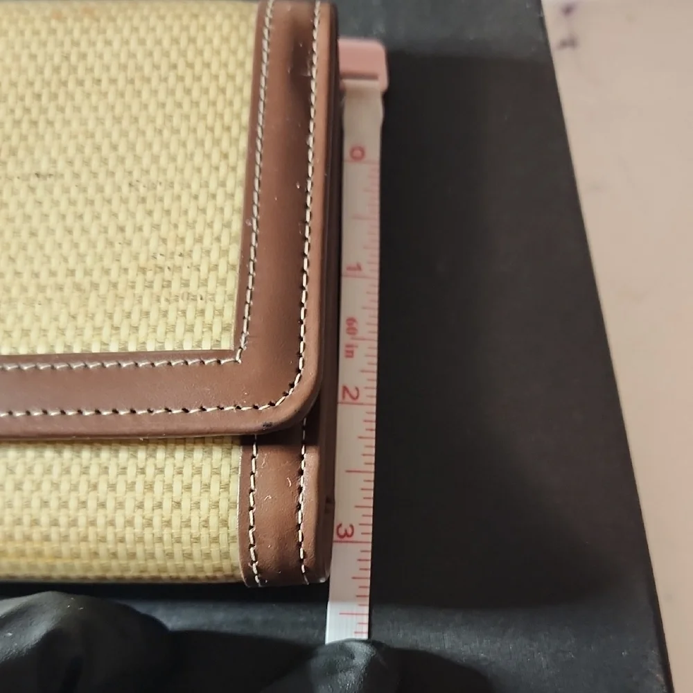 Dooney & Bourke Woven Tan and Brown Clutch